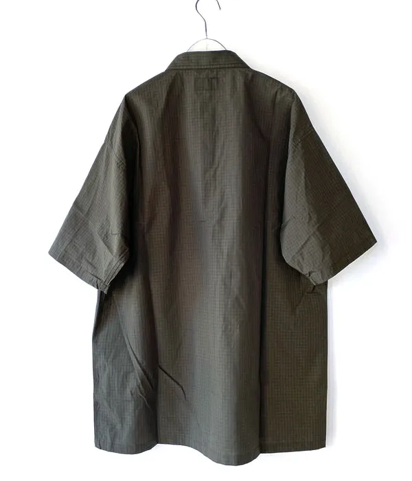 DESCENDANT/SCALE PLAID FISHING SS SHIRT (OLIVE DRAB)