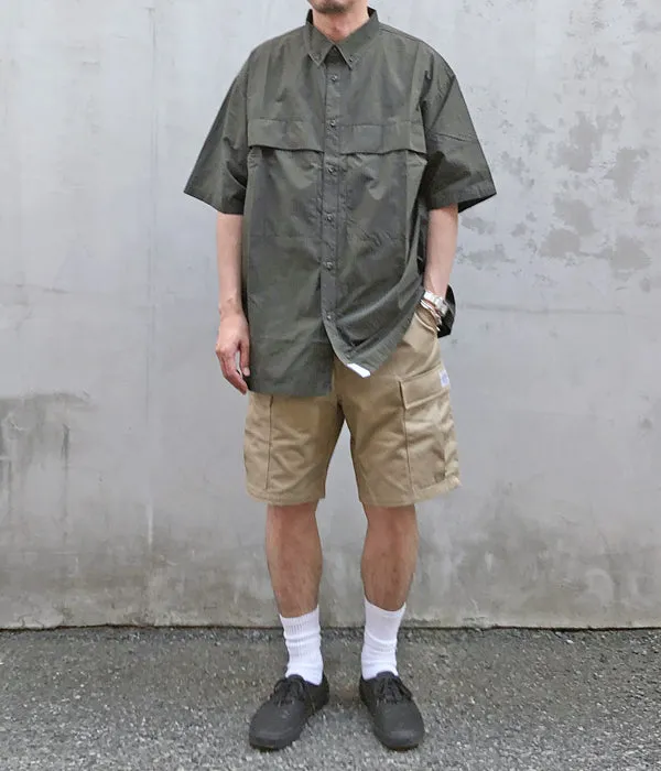 DESCENDANT/SCALE PLAID FISHING SS SHIRT (OLIVE DRAB)