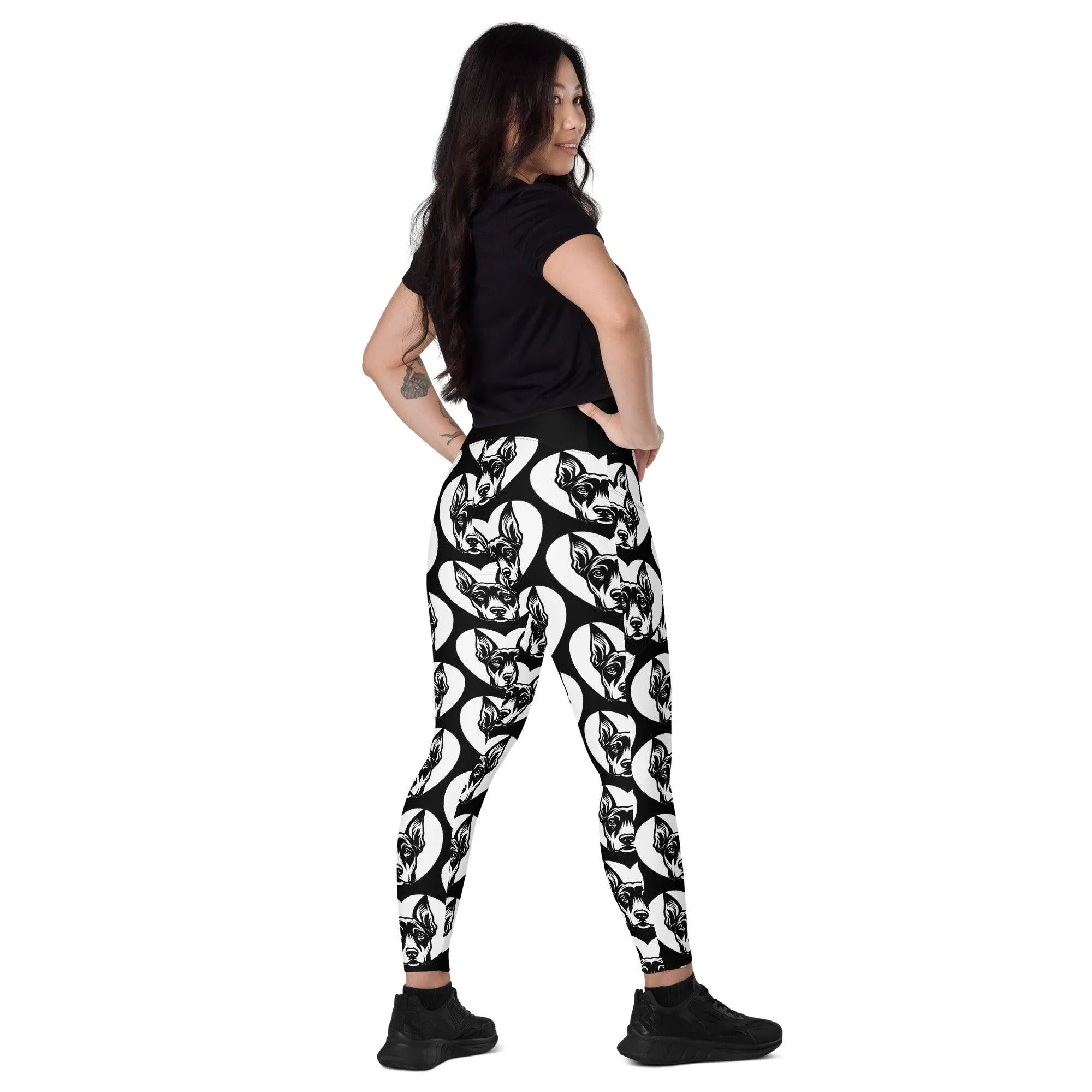 DOG BREED LEGGINGS with pockets - GERMAN PINSCHER - HERTTAHOUND