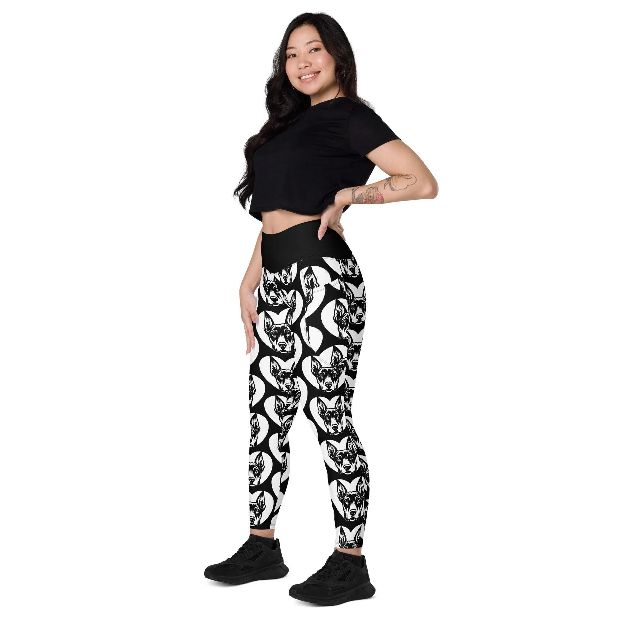 DOG BREED LEGGINGS with pockets - GERMAN PINSCHER - HERTTAHOUND