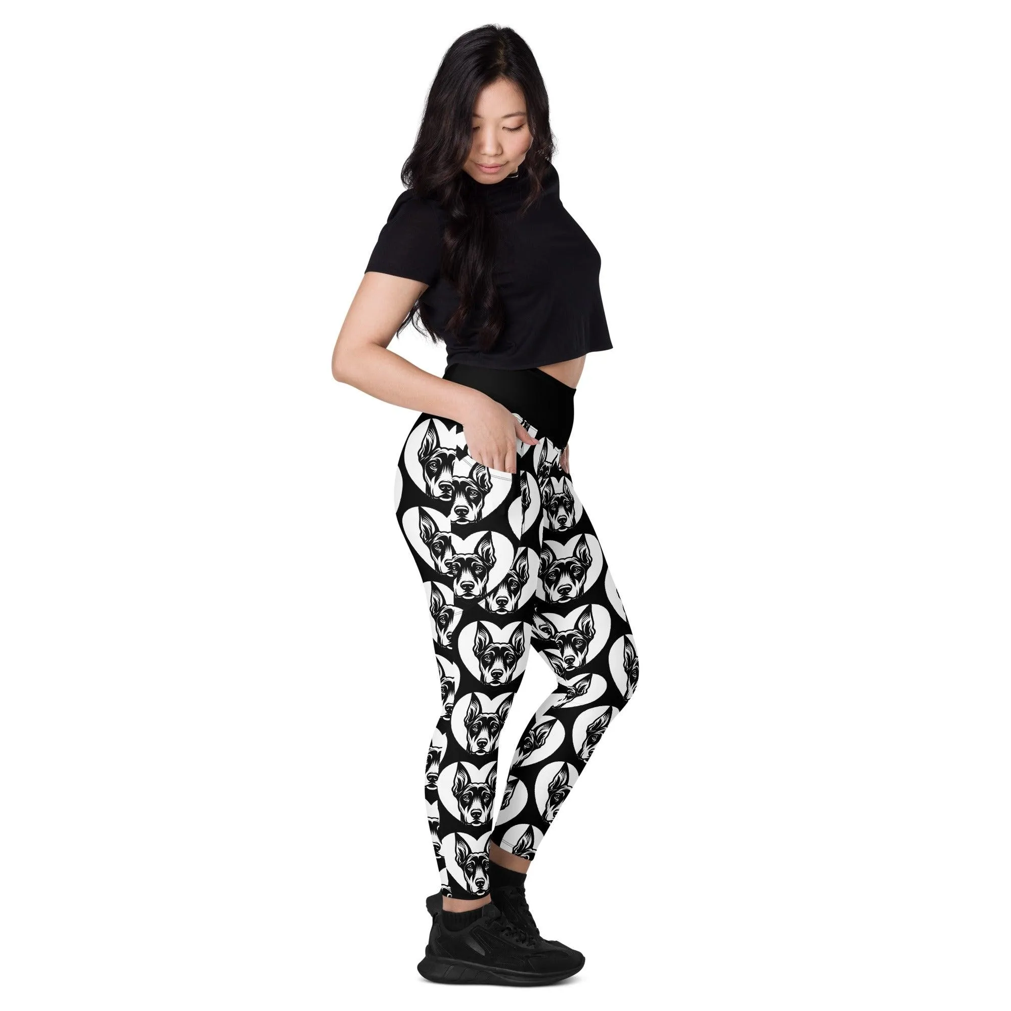 DOG BREED LEGGINGS with pockets - GERMAN PINSCHER - HERTTAHOUND
