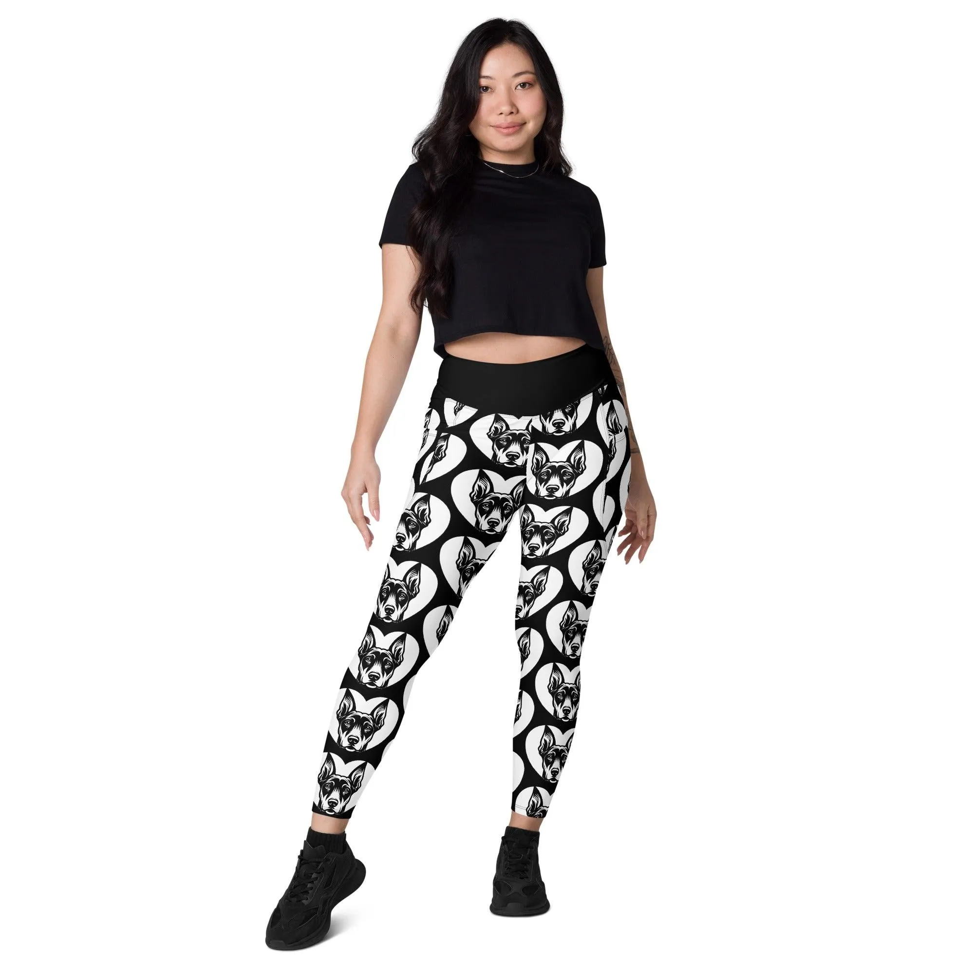 DOG BREED LEGGINGS with pockets - GERMAN PINSCHER - HERTTAHOUND