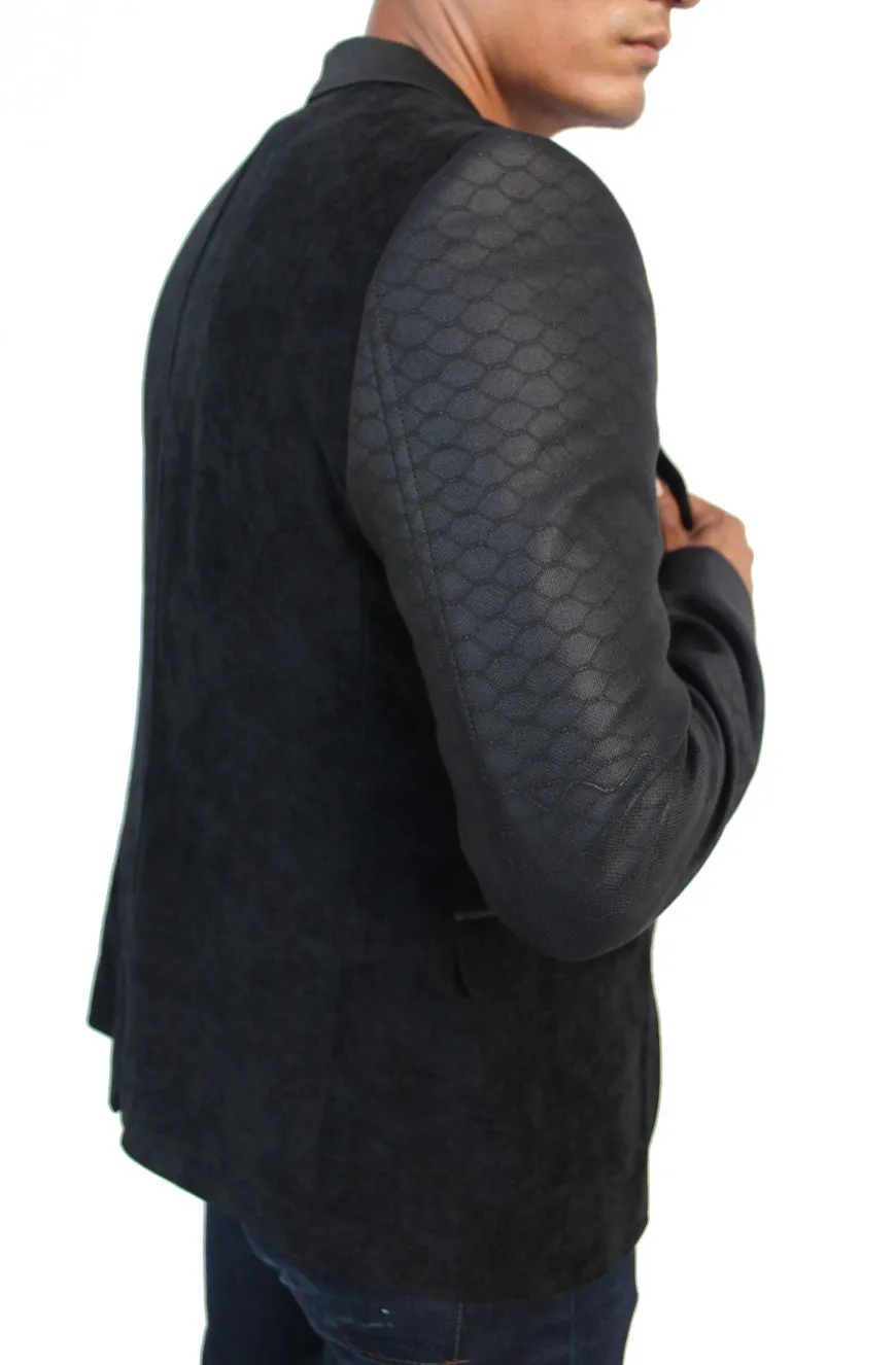 Don Black Blazer With Details On Sleeve