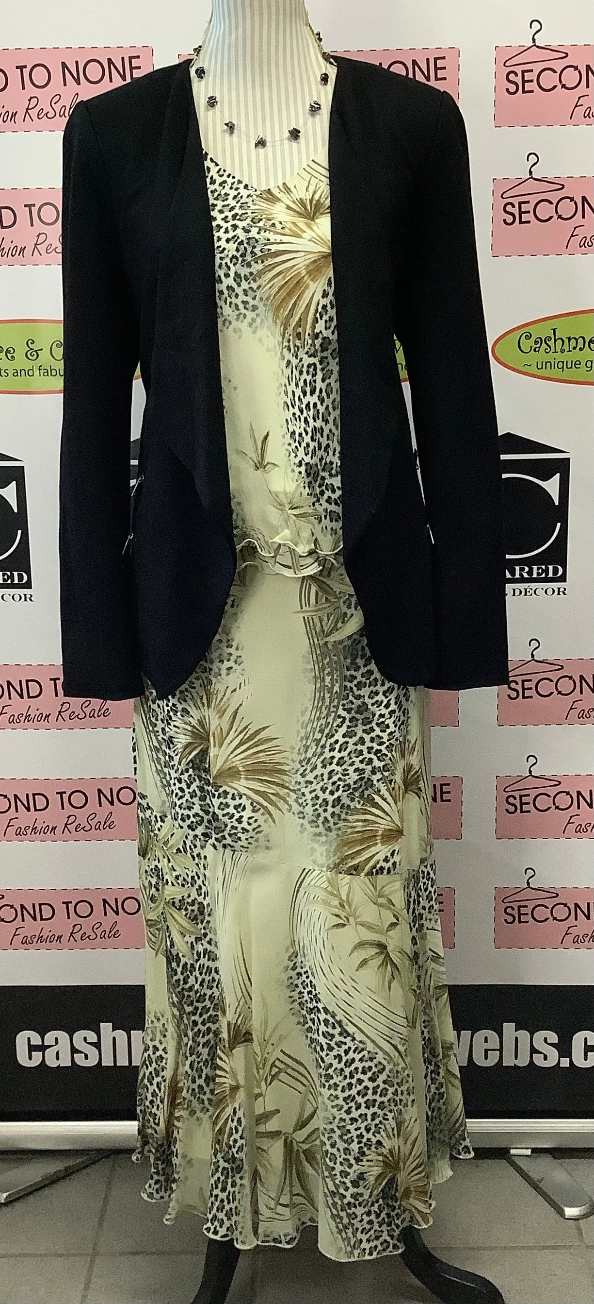 Double Zip Pocket Open Blazer (Size 15)