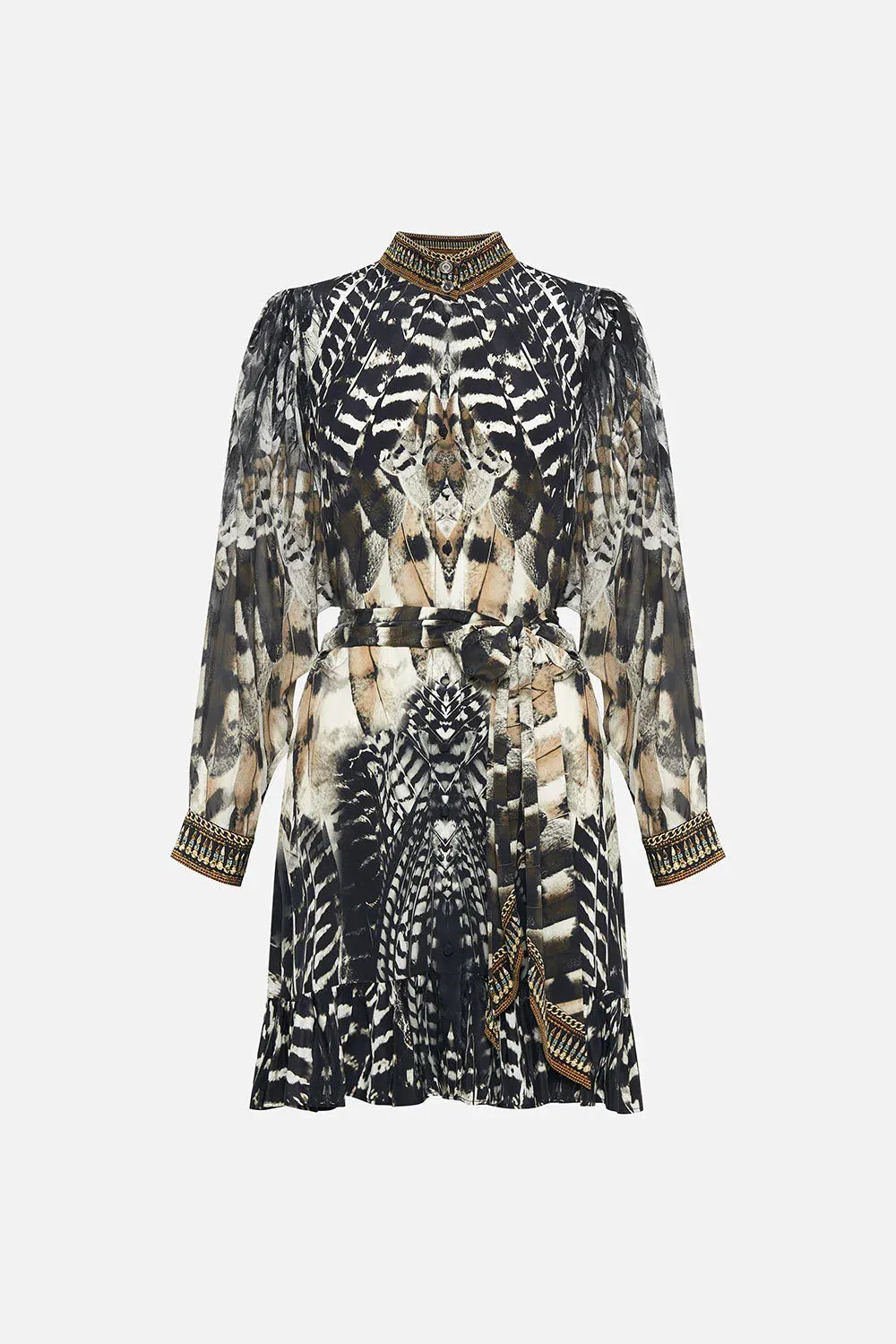 Drop Sleeve Shirt Dress - Night Owl