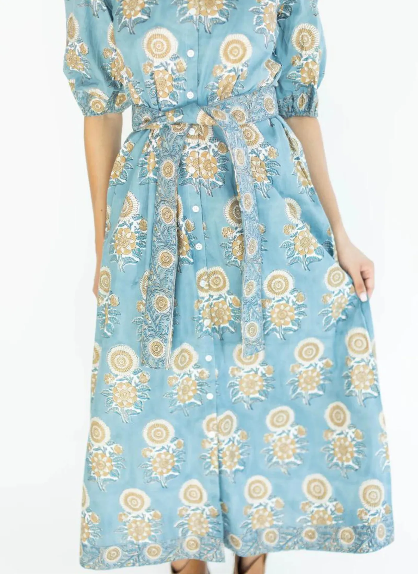 Eden Midi Dress- Cerulean