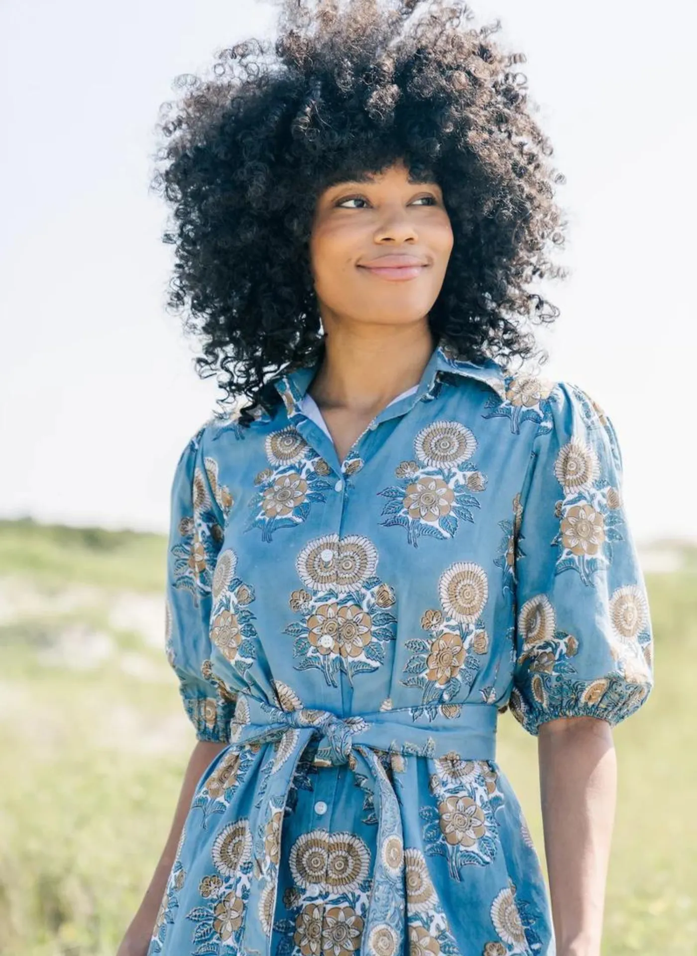 Eden Midi Dress- Cerulean
