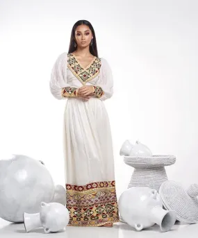 Effortlessly Beautiful Habesha Dress Vibrant Habesha Kemis Habesha Libs es00142