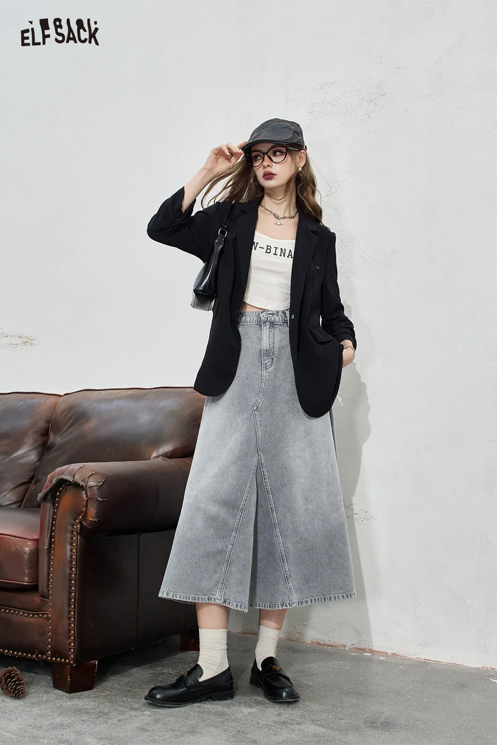 ELFSACK 2024 Summer New Arrivals Elegant casual suit jacket for women with a sense of luxury, thin style small suit