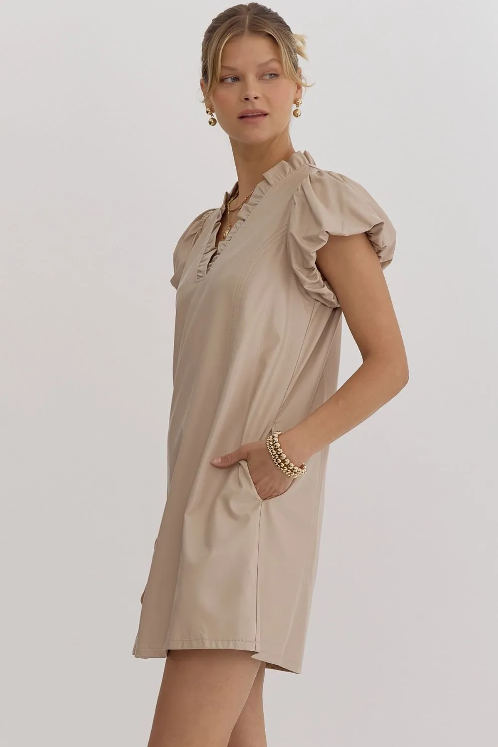 Elsie Faux Leather Dress
