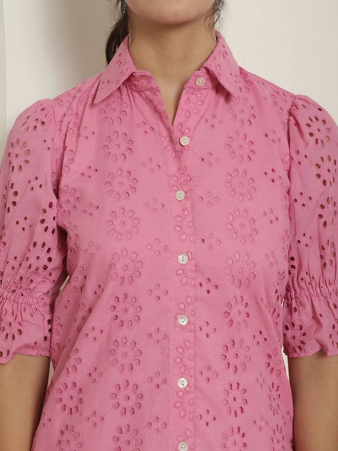 Embroidered Cotton  Dress For Women