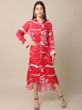 Embroidered Shirt Dress