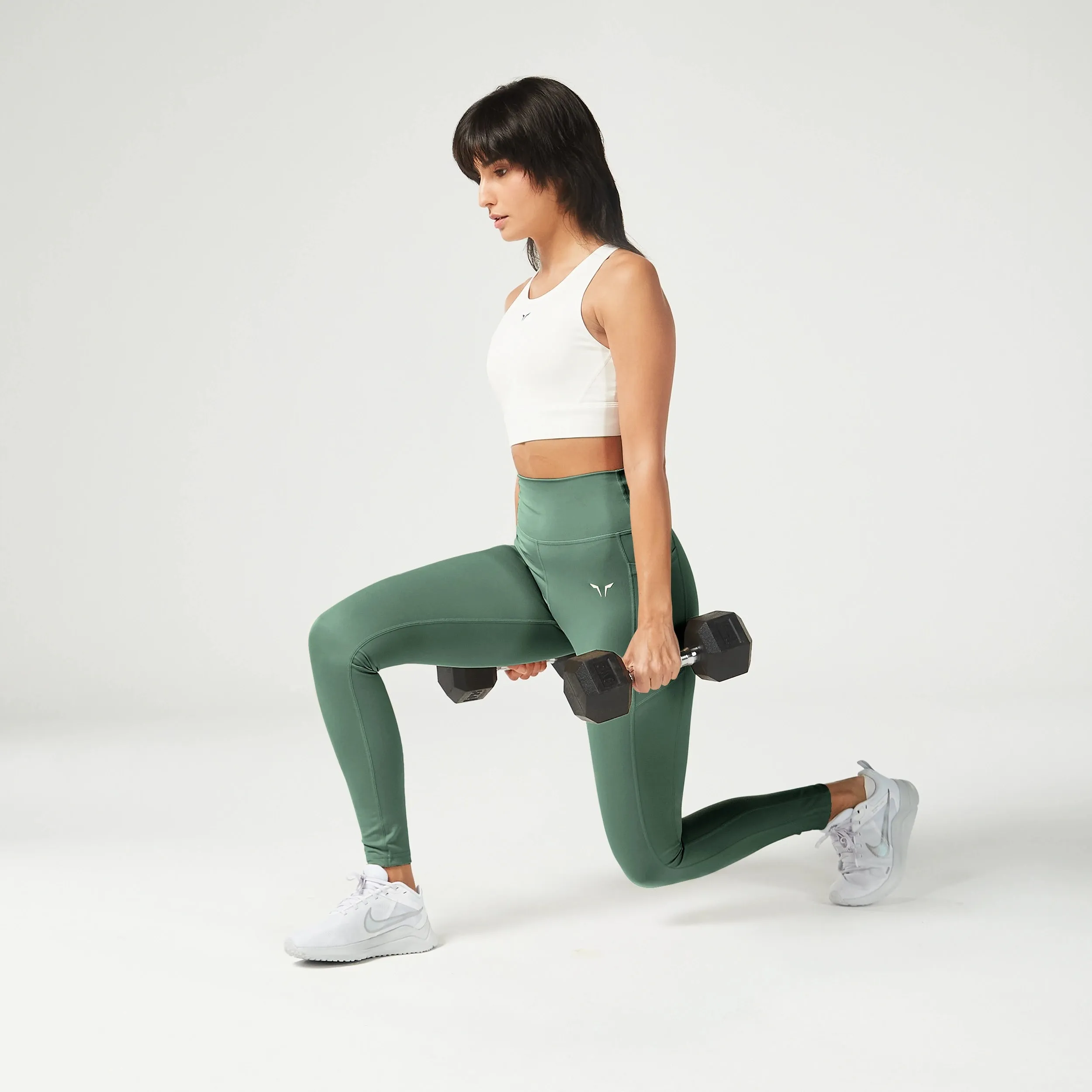 Essential High Waisted Leggings 27" - Dark Forest