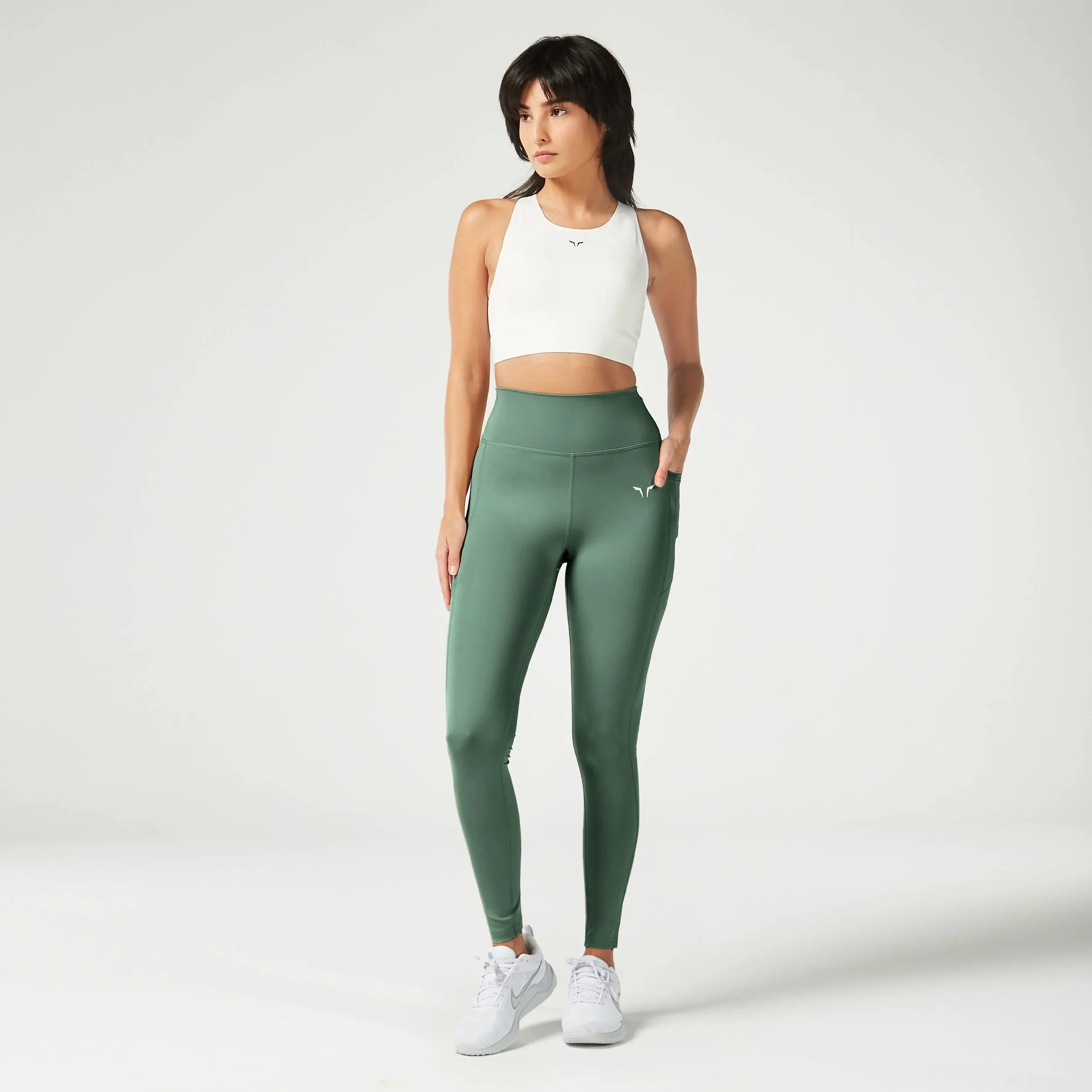 Essential High Waisted Leggings 27" - Dark Forest