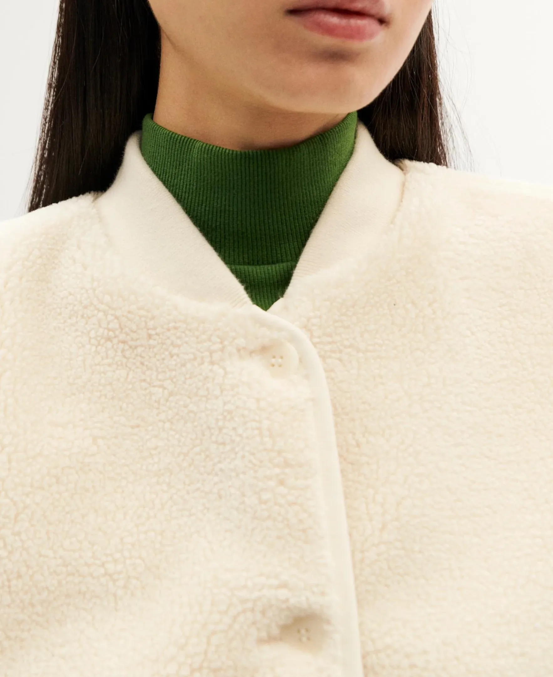 fleece vest - jay - ivory