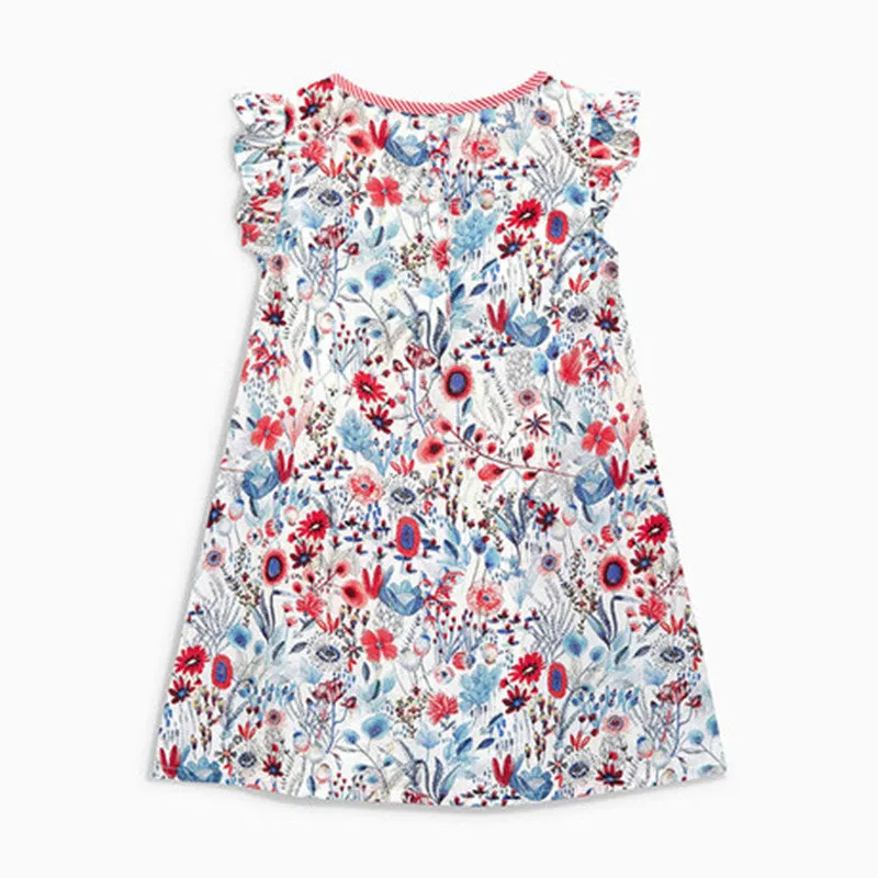 Floral Cotton Dress, Size 18M-6Yrs