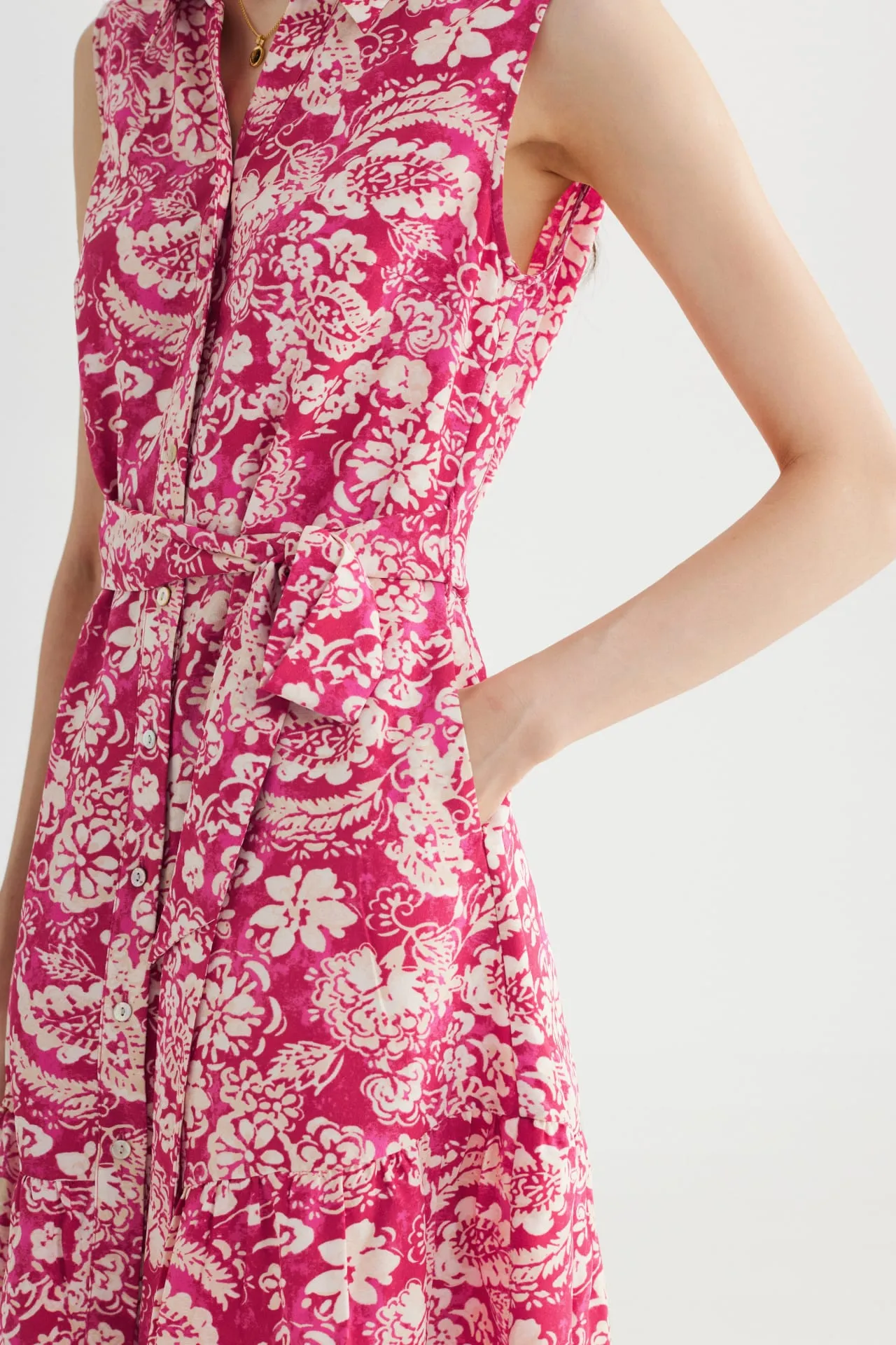 Floral Printed Shirt Dress