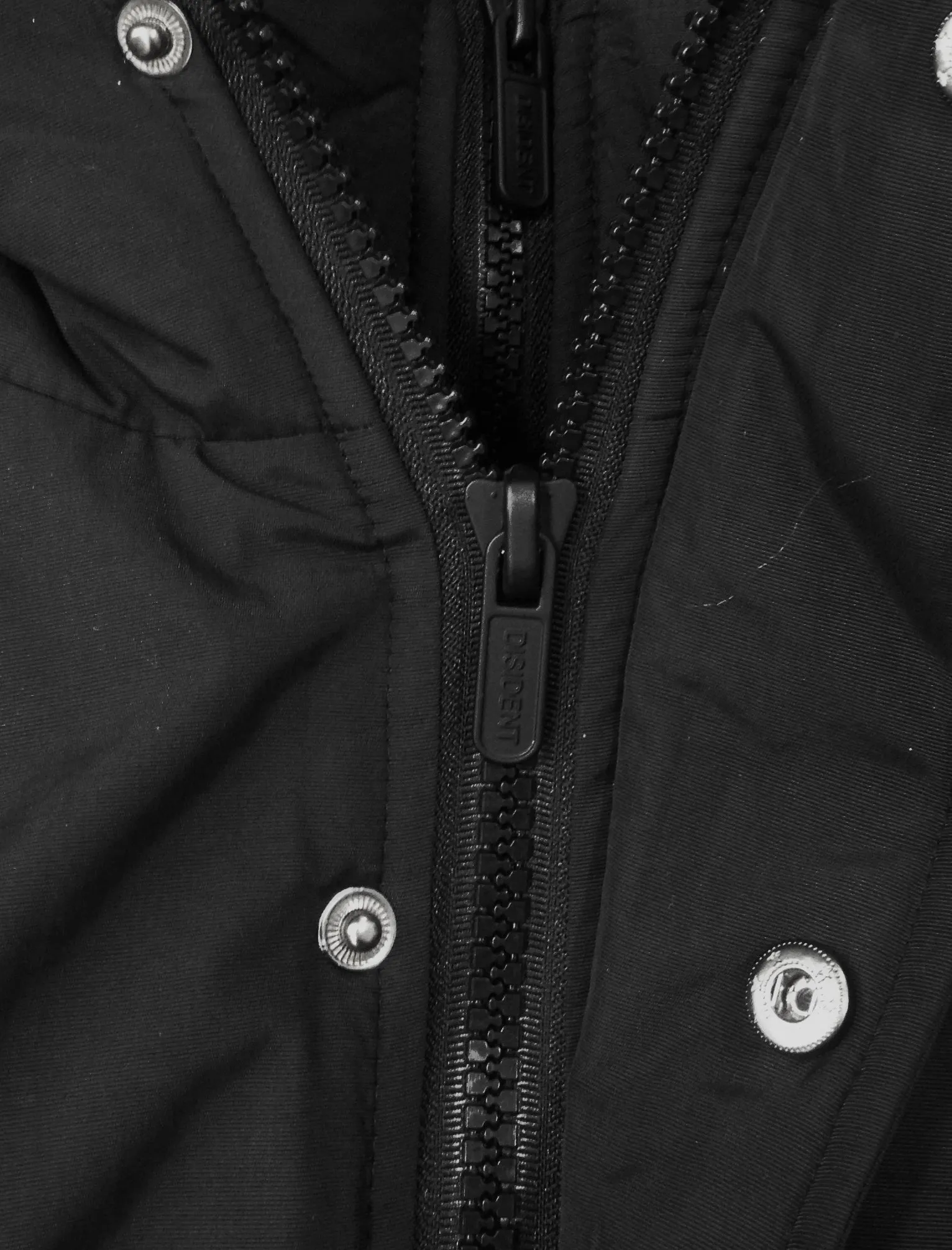 Galligan Mock Insert Fur Hooded Parka Jacket in Dark Charcoal  - Dissident