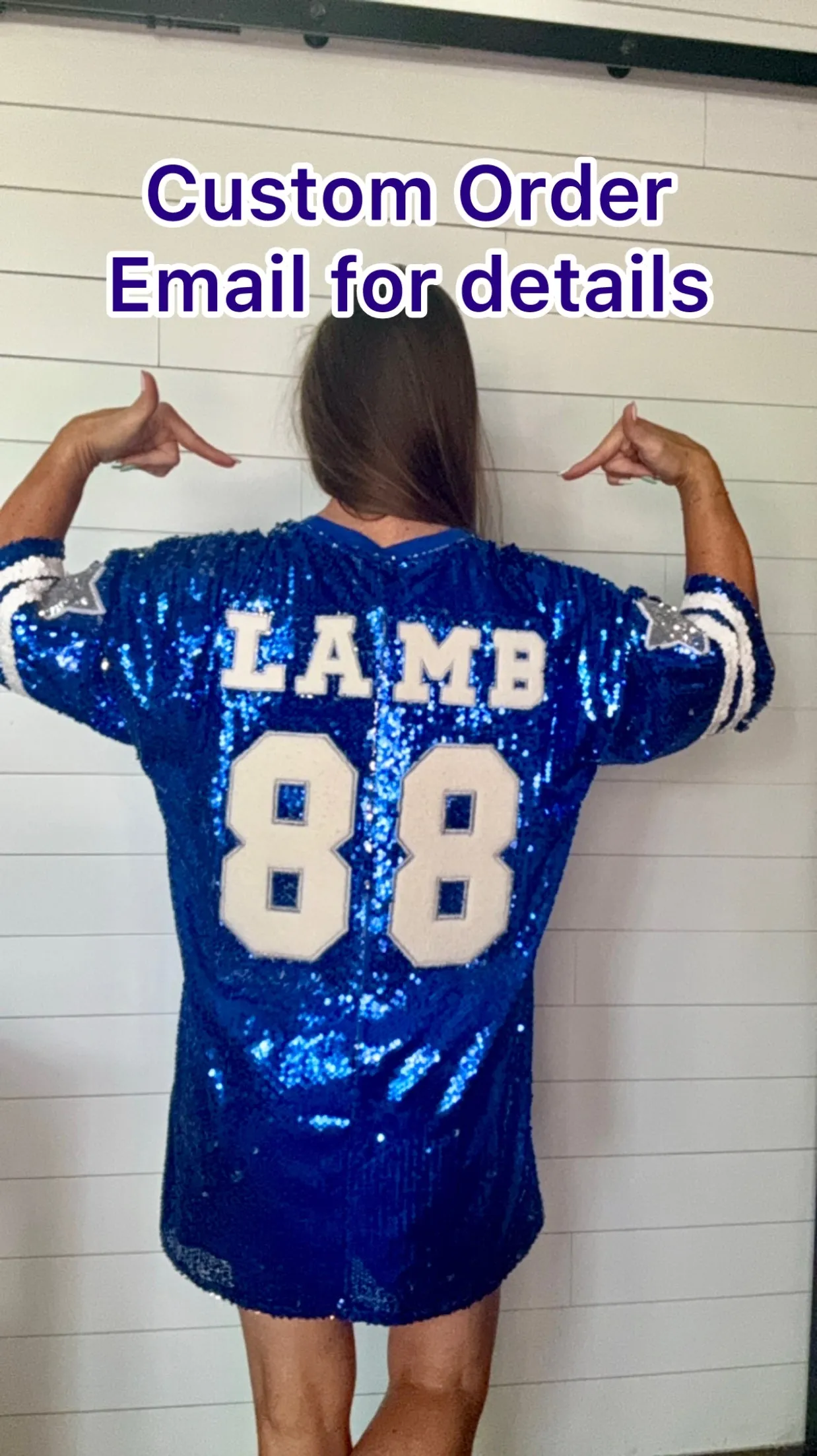 Game Day Sequin Shirt Dress