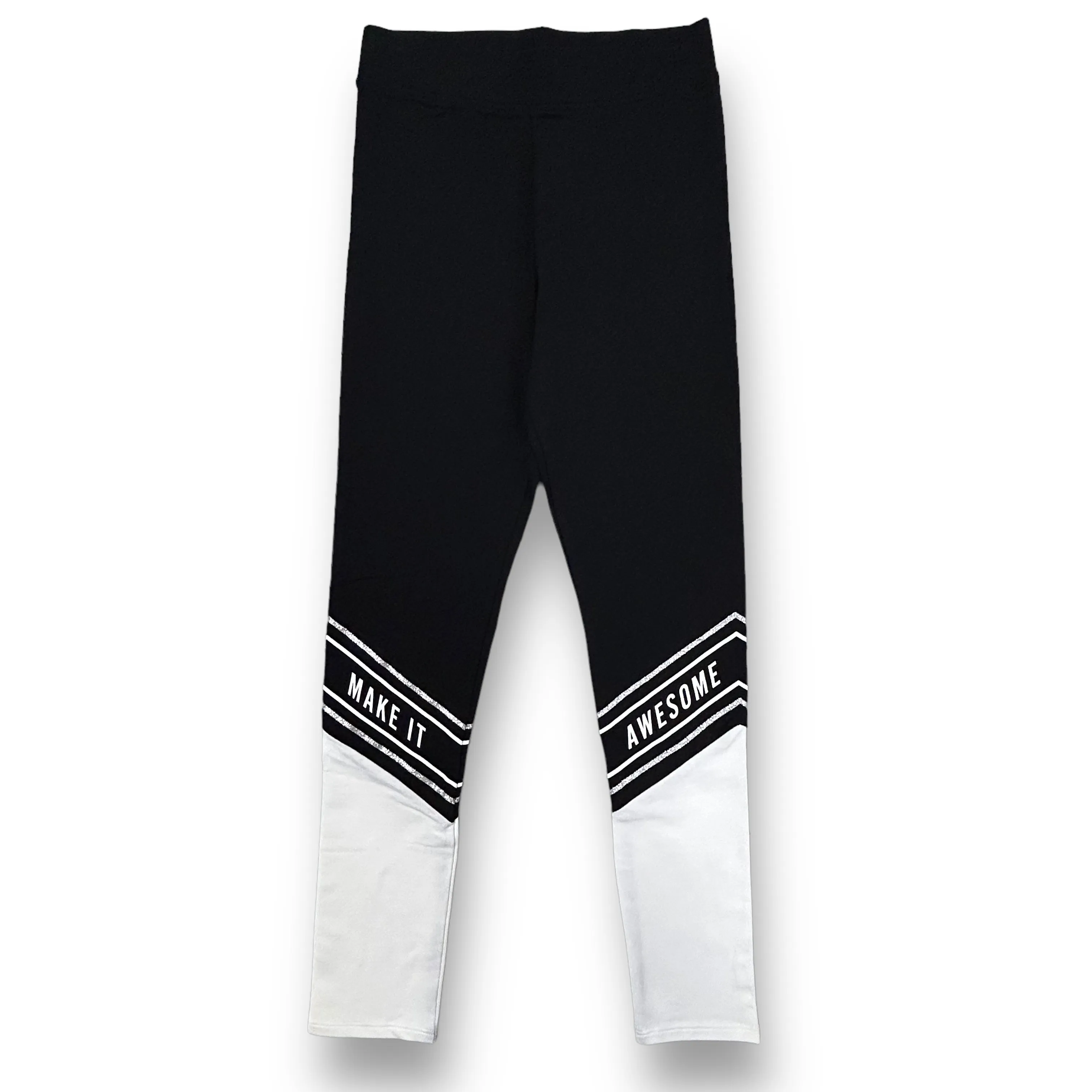 Girls H&M Size 12 Black & White Awesome Stretch Leggings