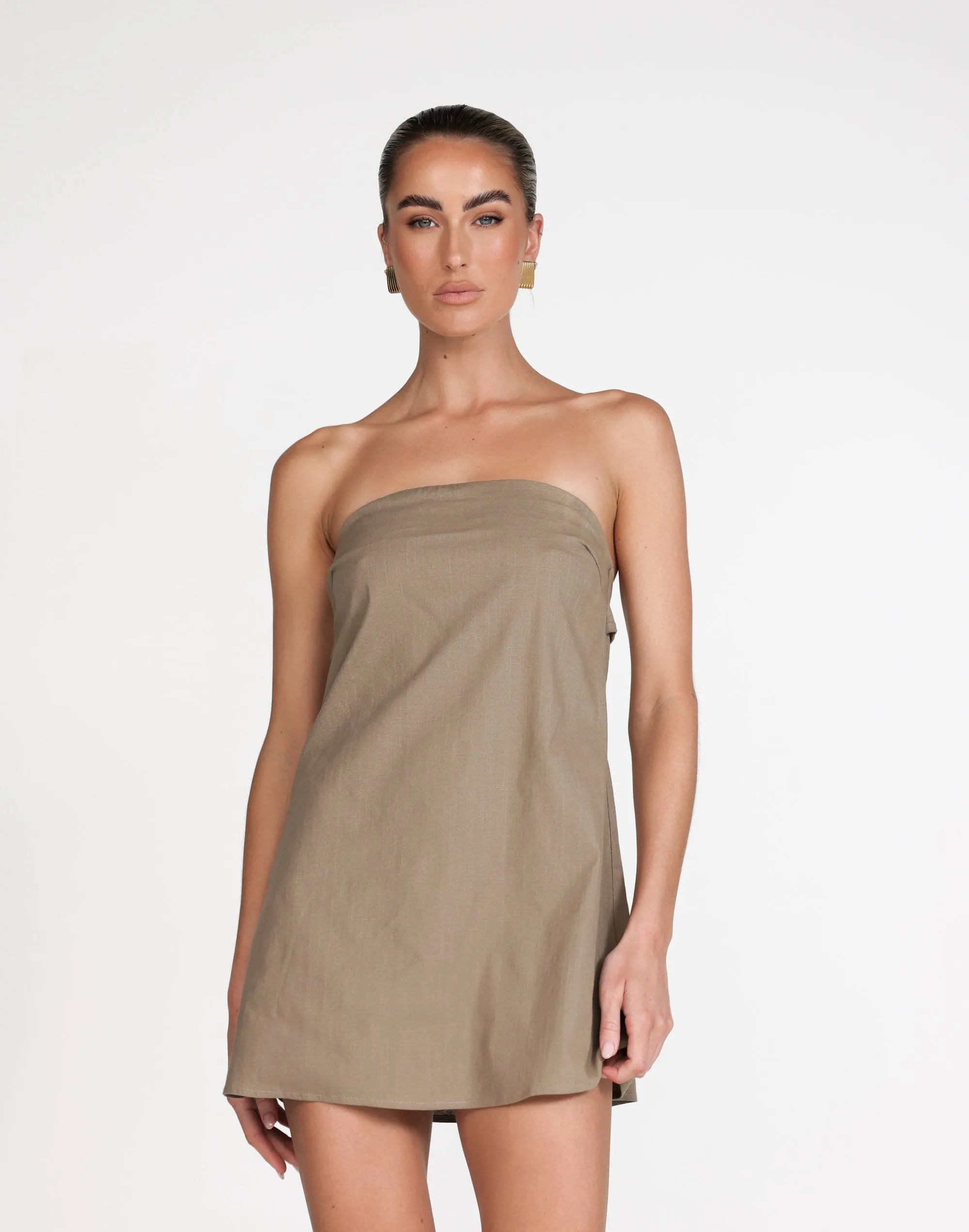 Hati Mini Dress (Mushroom)