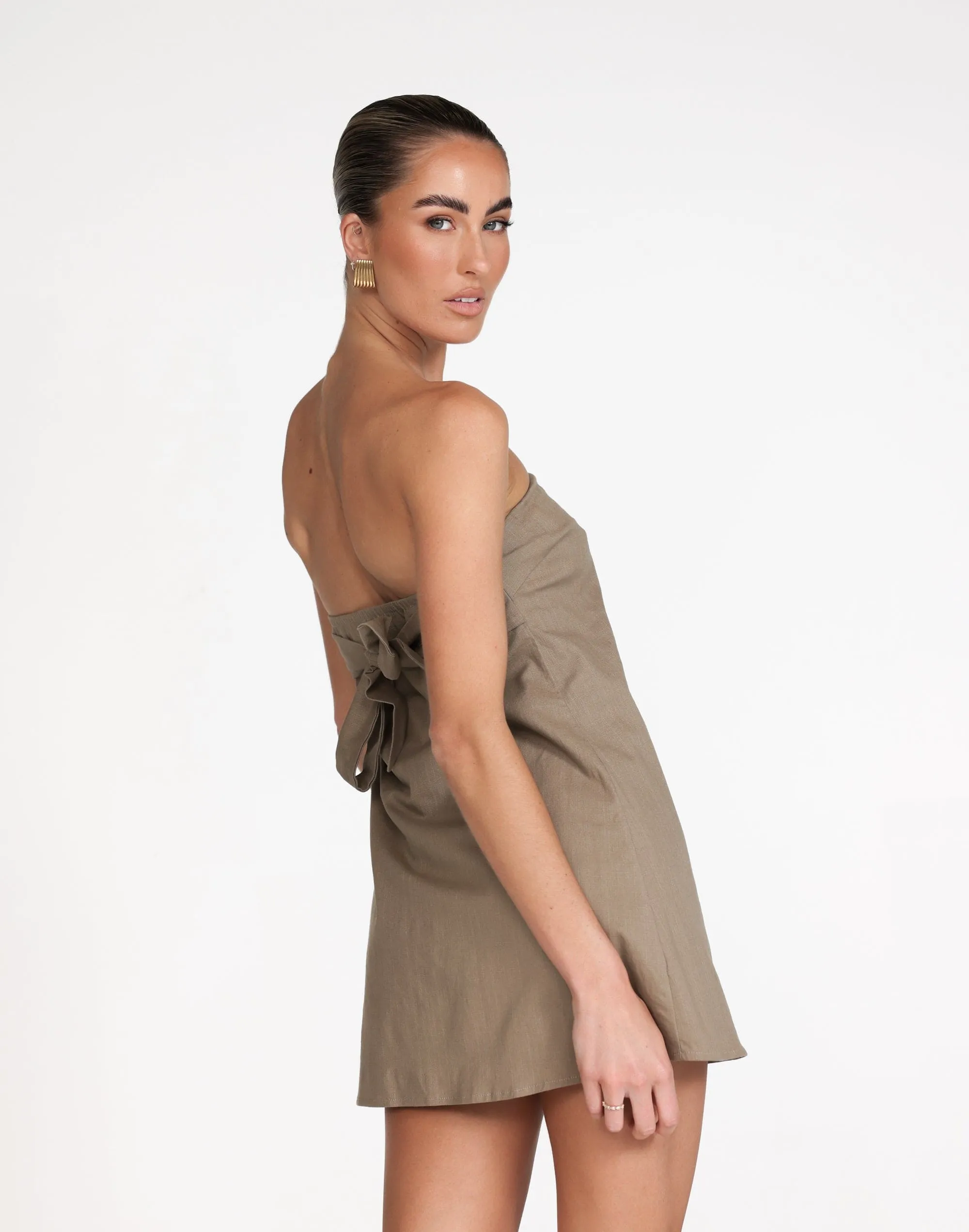 Hati Mini Dress (Mushroom)