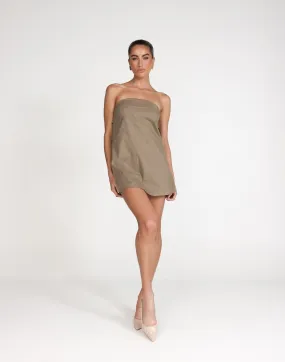 Hati Mini Dress (Mushroom)