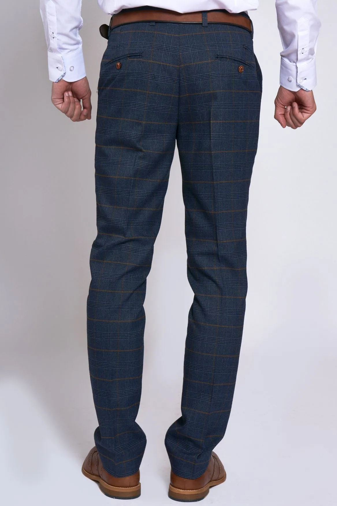 Jenson Navy Check Wedding Suit
