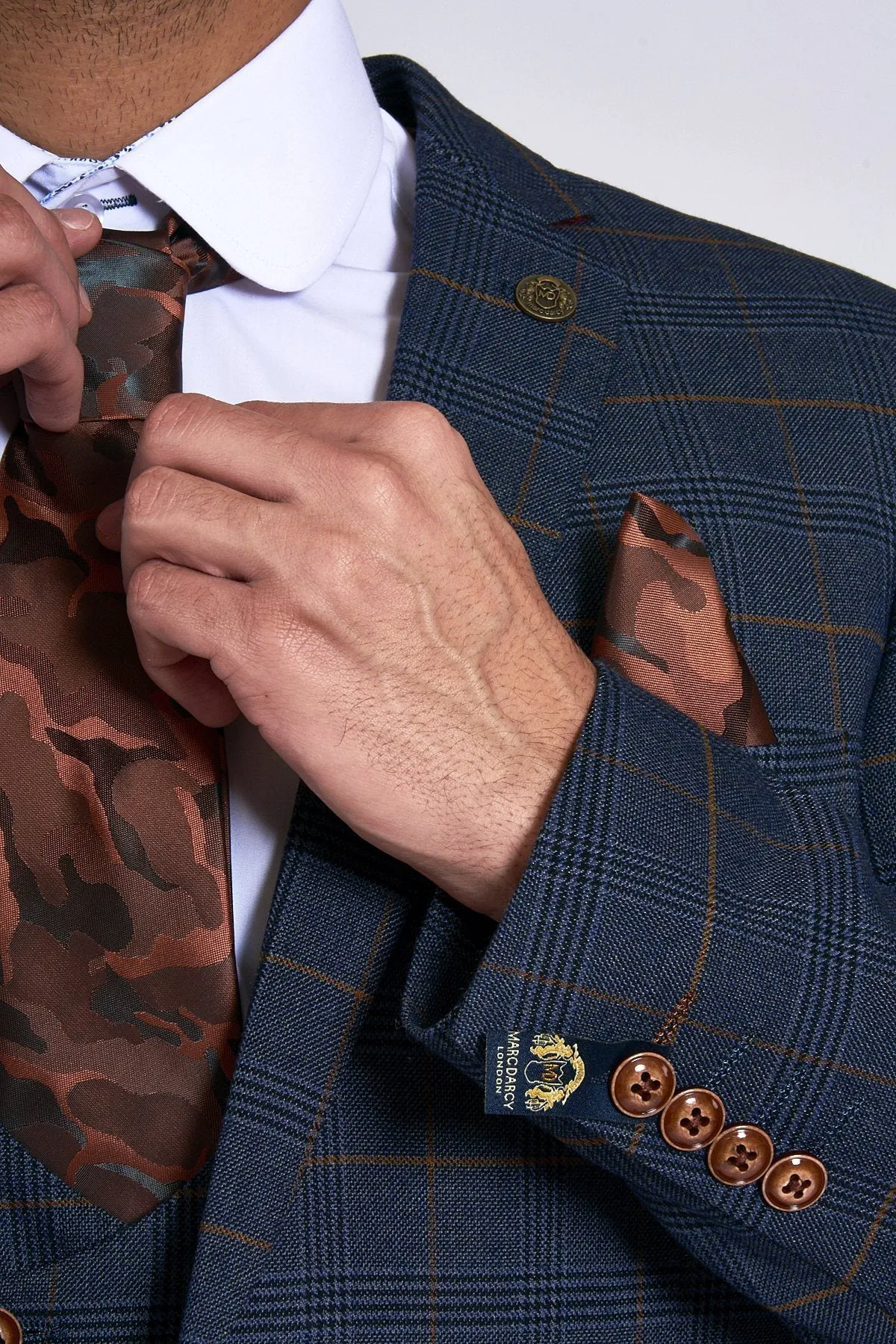 Jenson Navy Check Wedding Suit