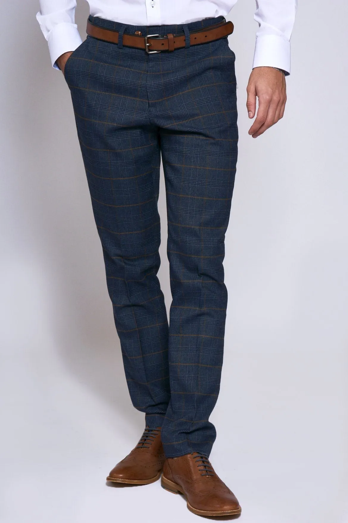 Jenson Navy Check Wedding Suit