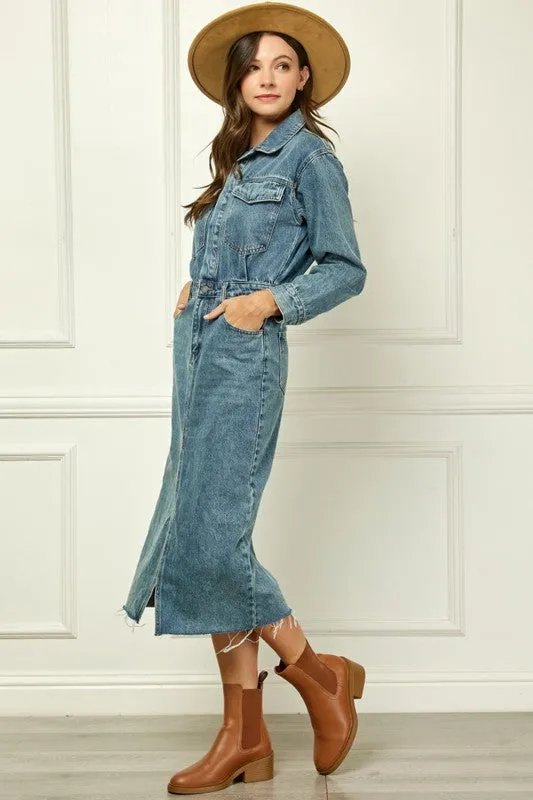 Jericha Denim Classic Trucker Long Dress