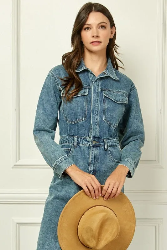 Jericha Denim Classic Trucker Long Dress