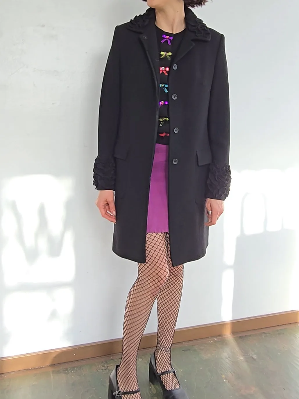 Jigsaw Ruffle Trim Coat (M)