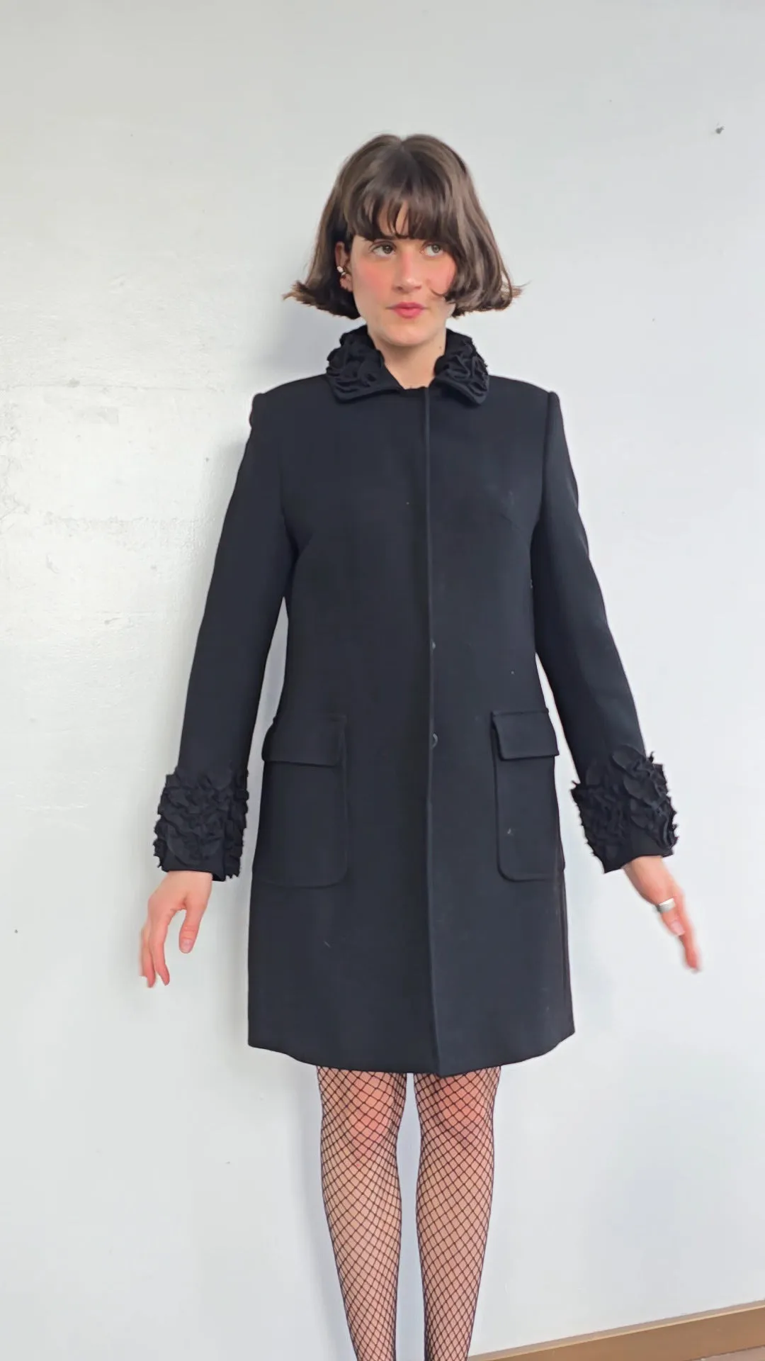 Jigsaw Ruffle Trim Coat (M)