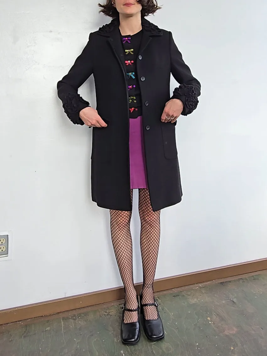 Jigsaw Ruffle Trim Coat (M)