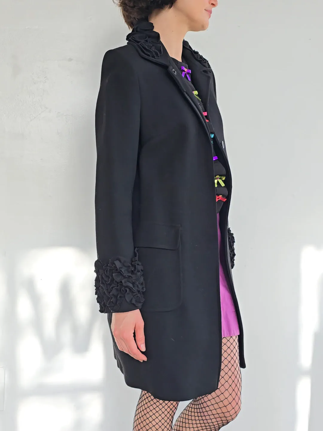 Jigsaw Ruffle Trim Coat (M)