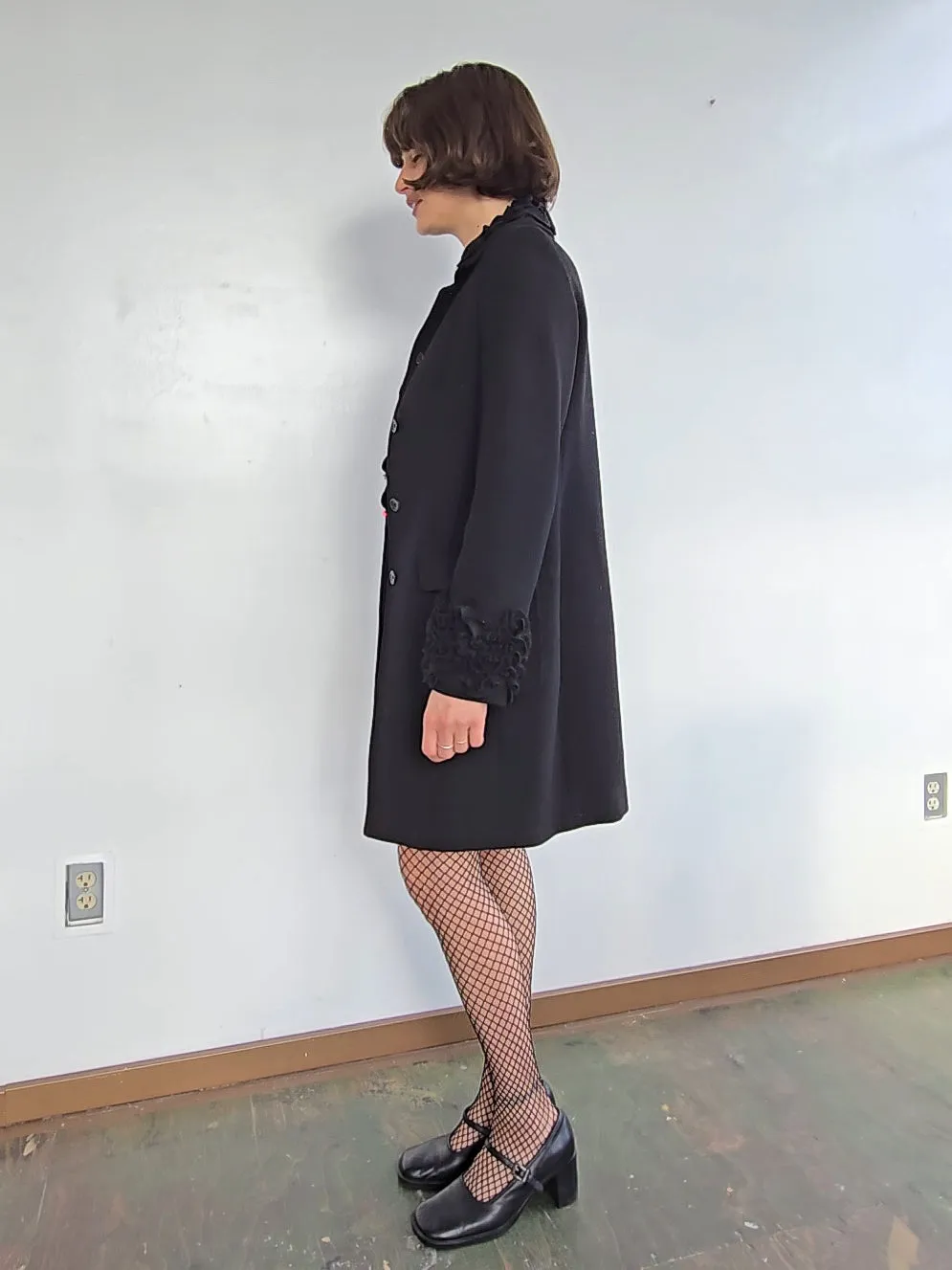 Jigsaw Ruffle Trim Coat (M)