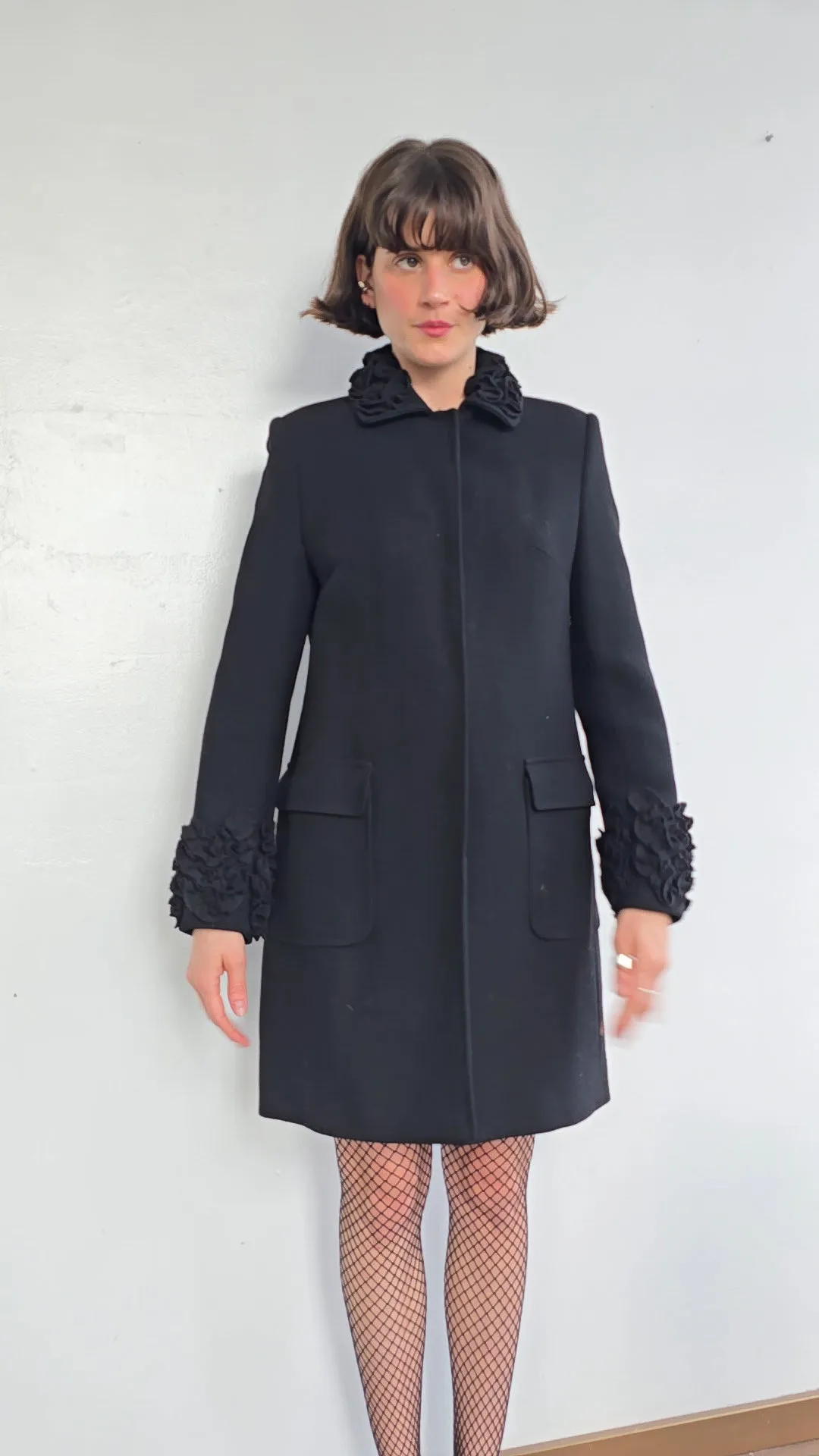 Jigsaw Ruffle Trim Coat (M)