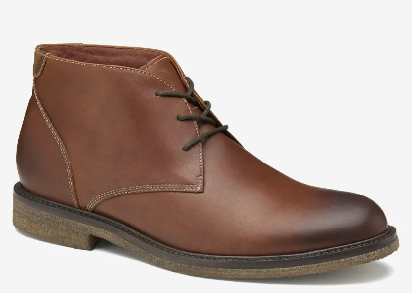 Johnston & Murphy Men's Copeland Chukka Red-Brown Oiled Leather 252022