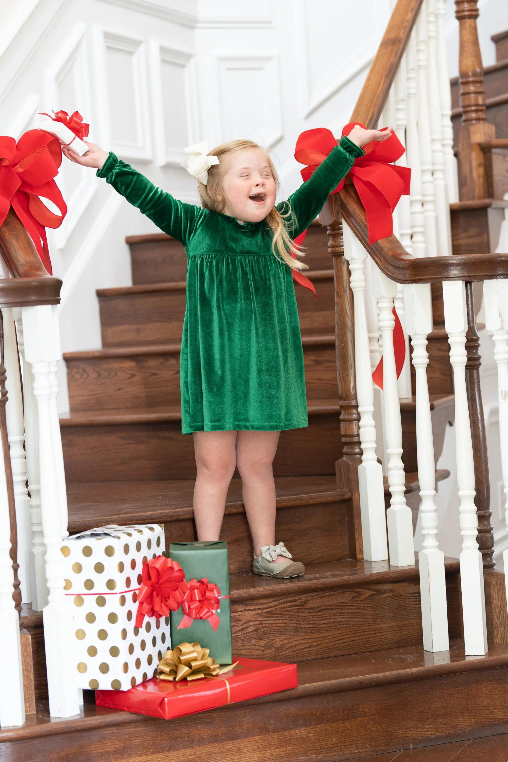 Kaitlin Green Velvet Dress