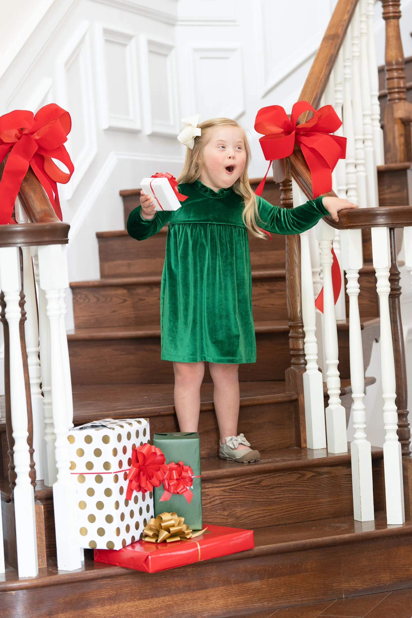 Kaitlin Green Velvet Dress