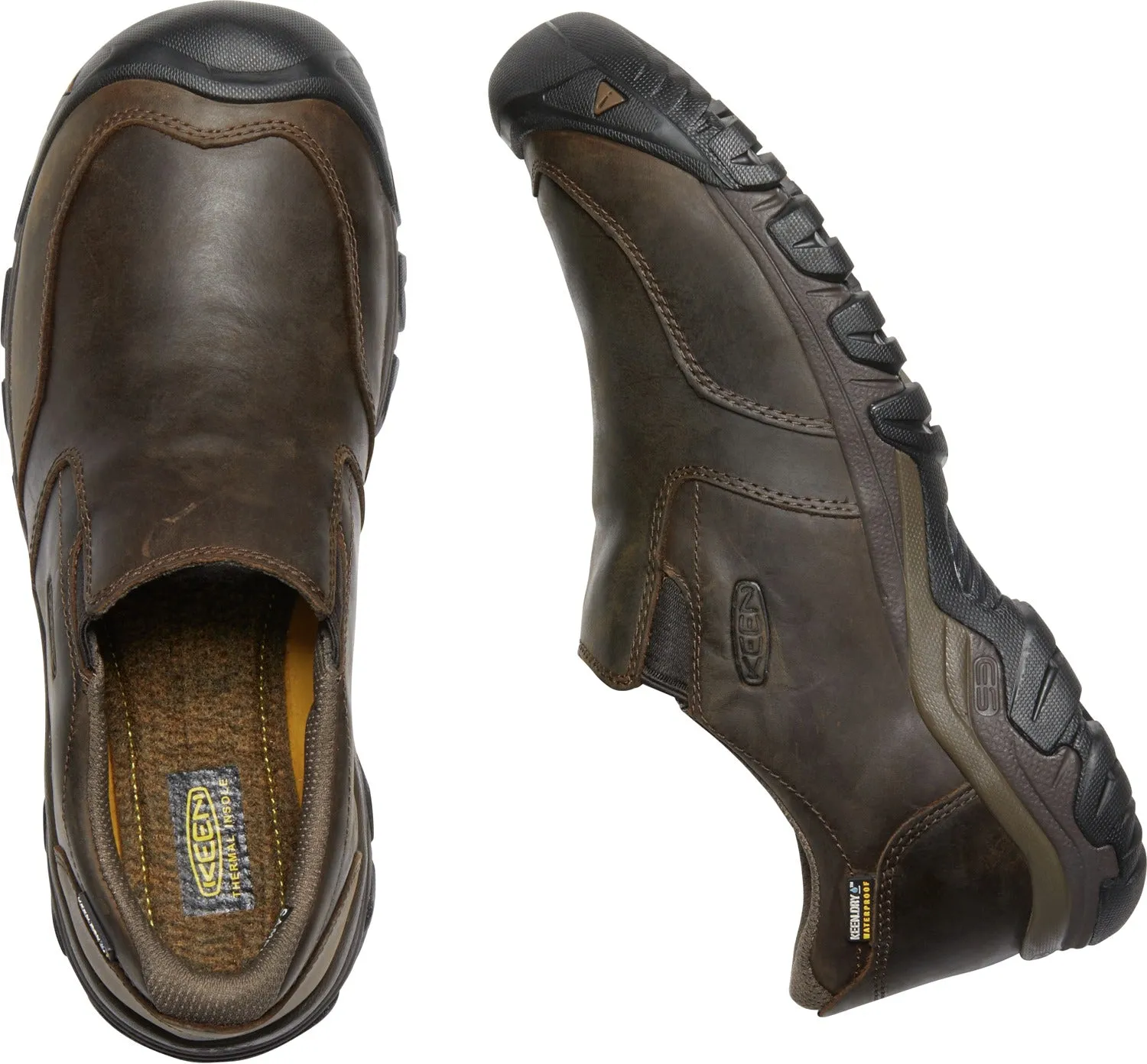 'Keen Outdoor' Men's Brixen II WP Slip On - Dark Earth / Brown