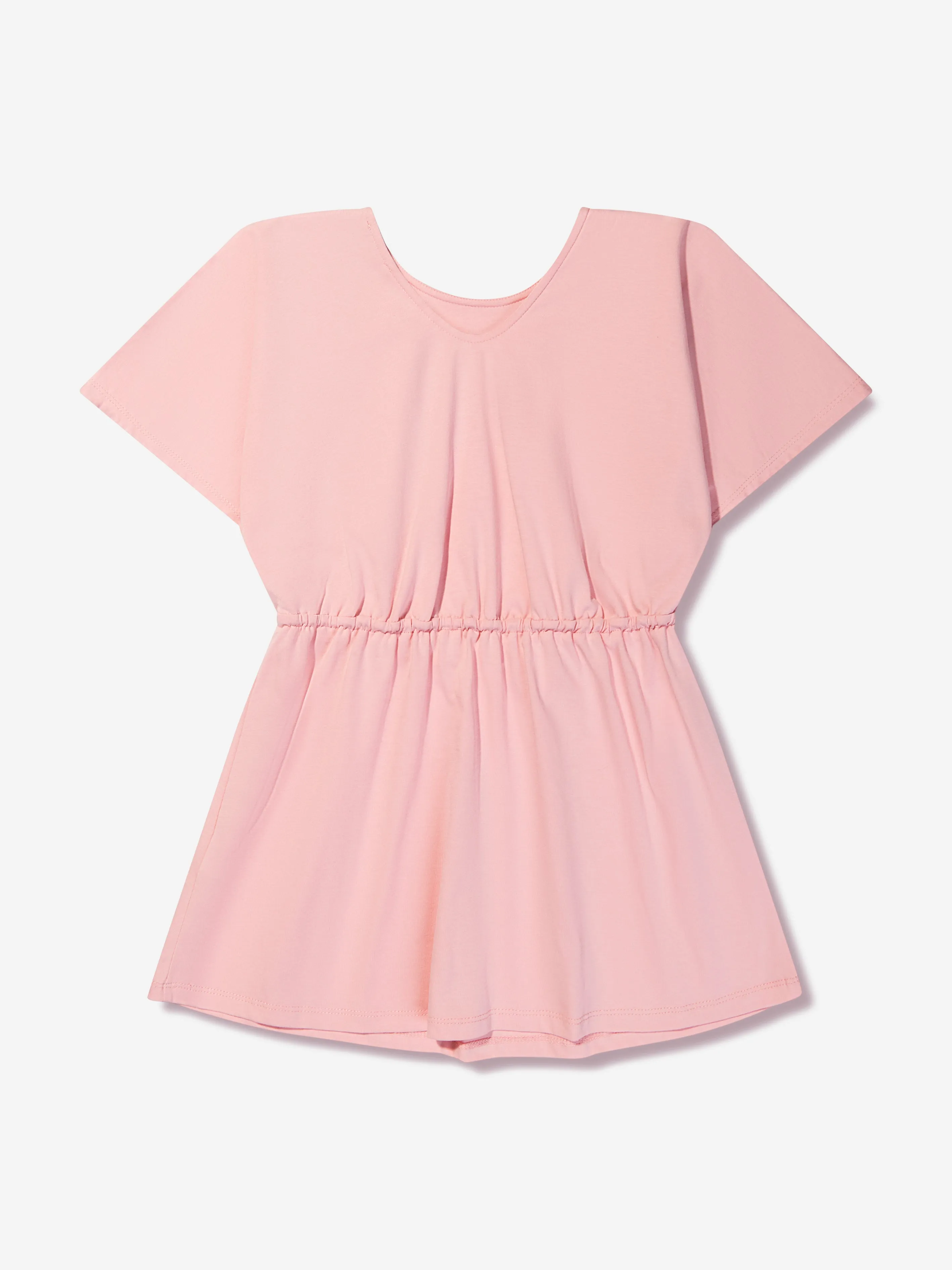 KENZO Girls Organic Cotton T-Shirt Dress in Pink