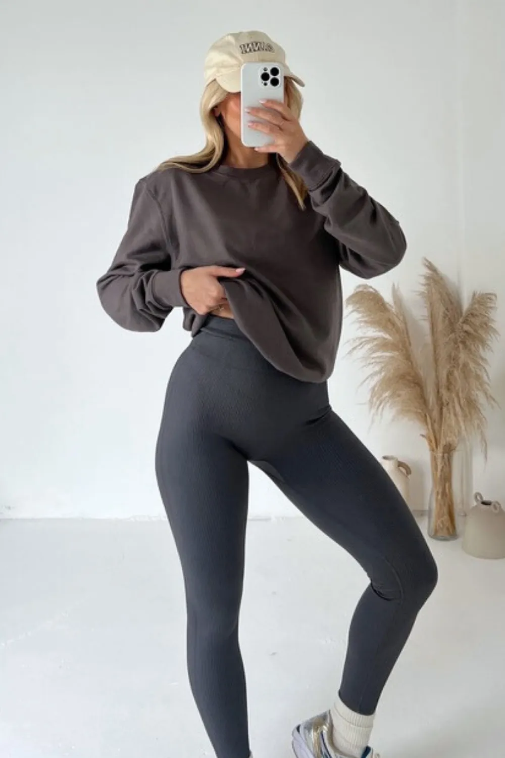 Kerris steel grey sweater and legging set