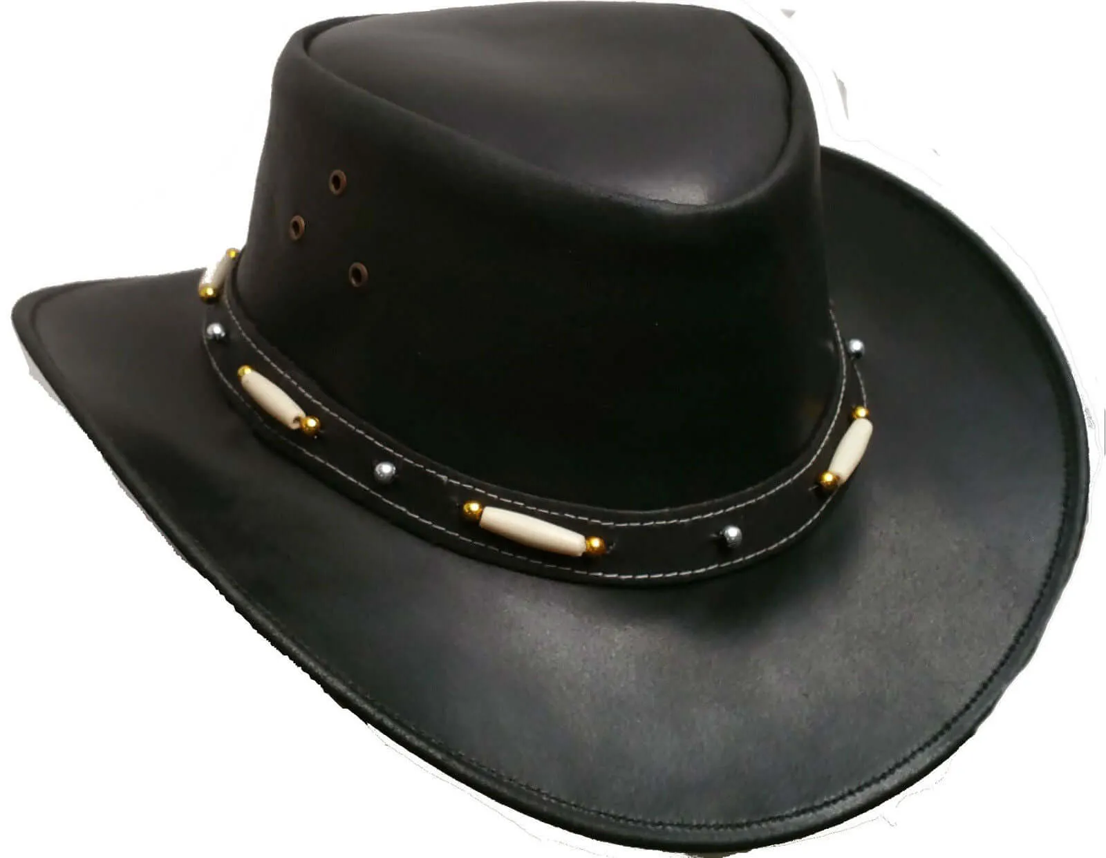 Kids Australian Style Leather Western Hat Cowboy boy/girl Bush Hat XS