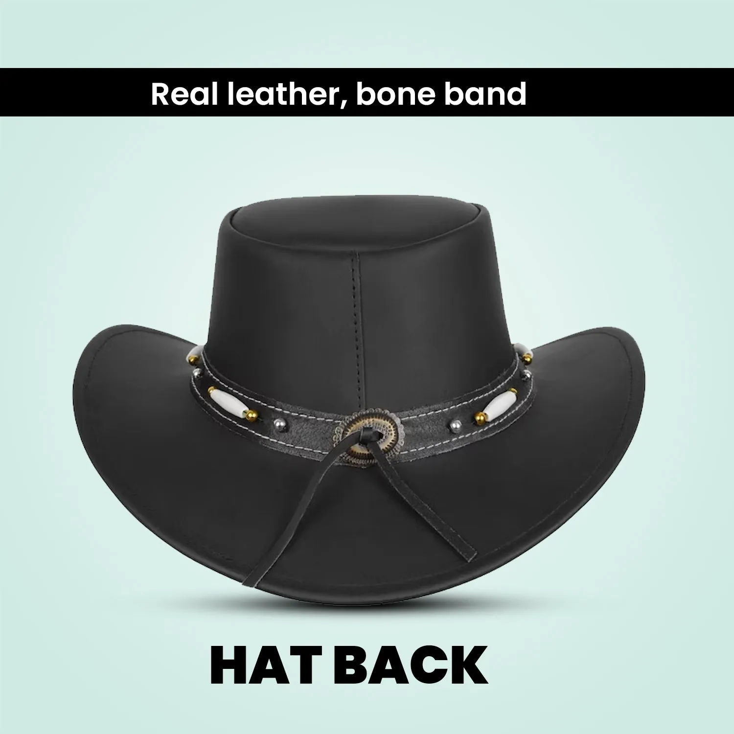 Kids Australian Style Leather Western Hat Cowboy boy/girl Bush Hat XS