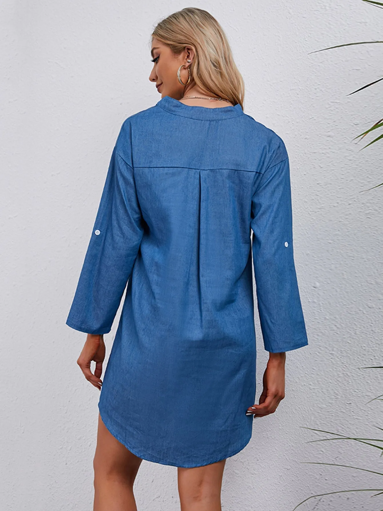 KittenAlarm - Front buttons  long sleeves denim dress