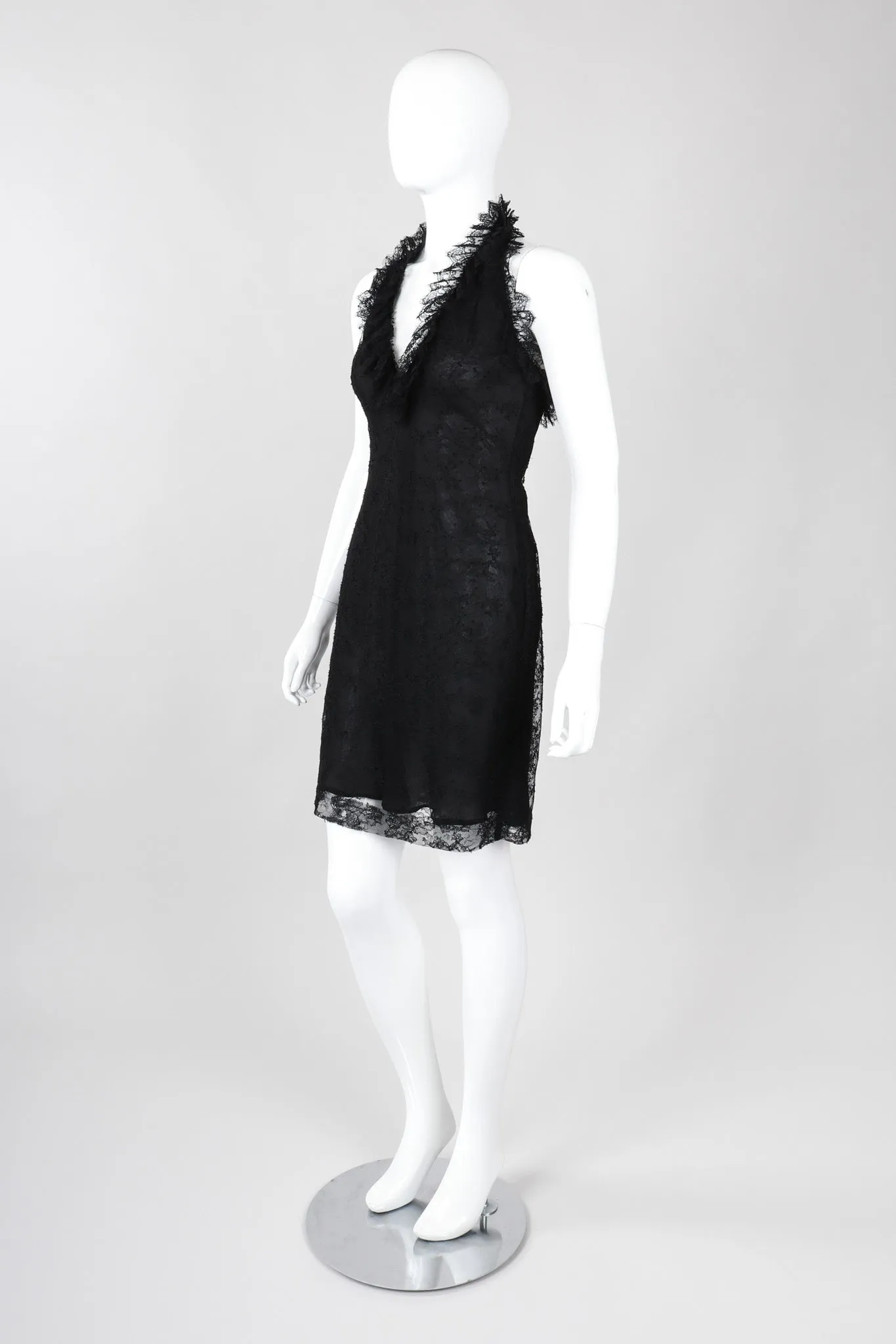 Lace Halter Slip Dress