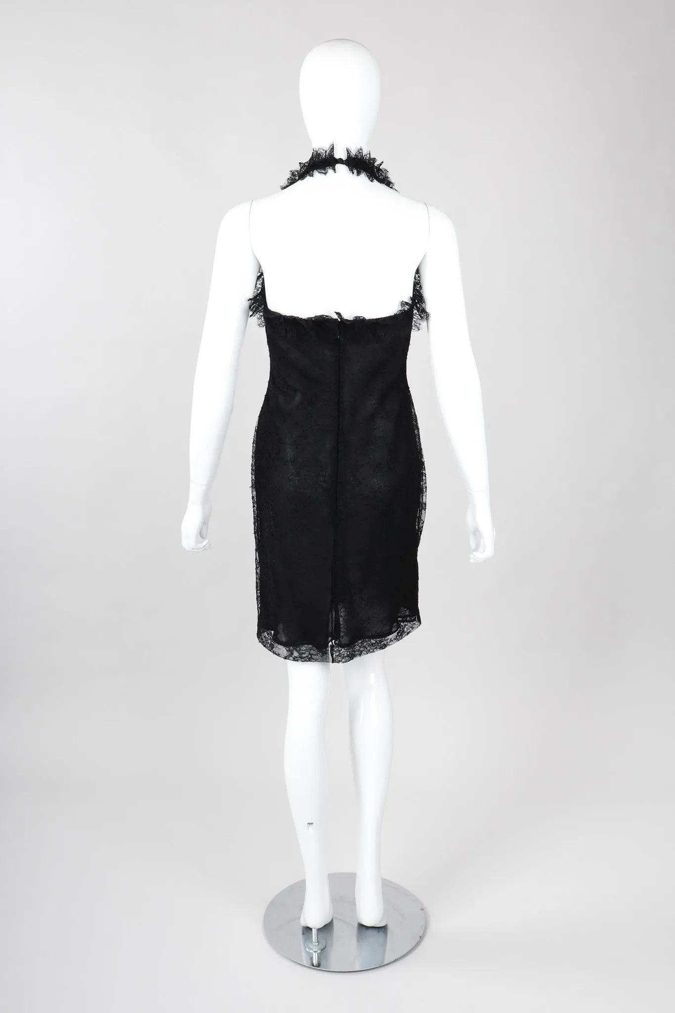 Lace Halter Slip Dress