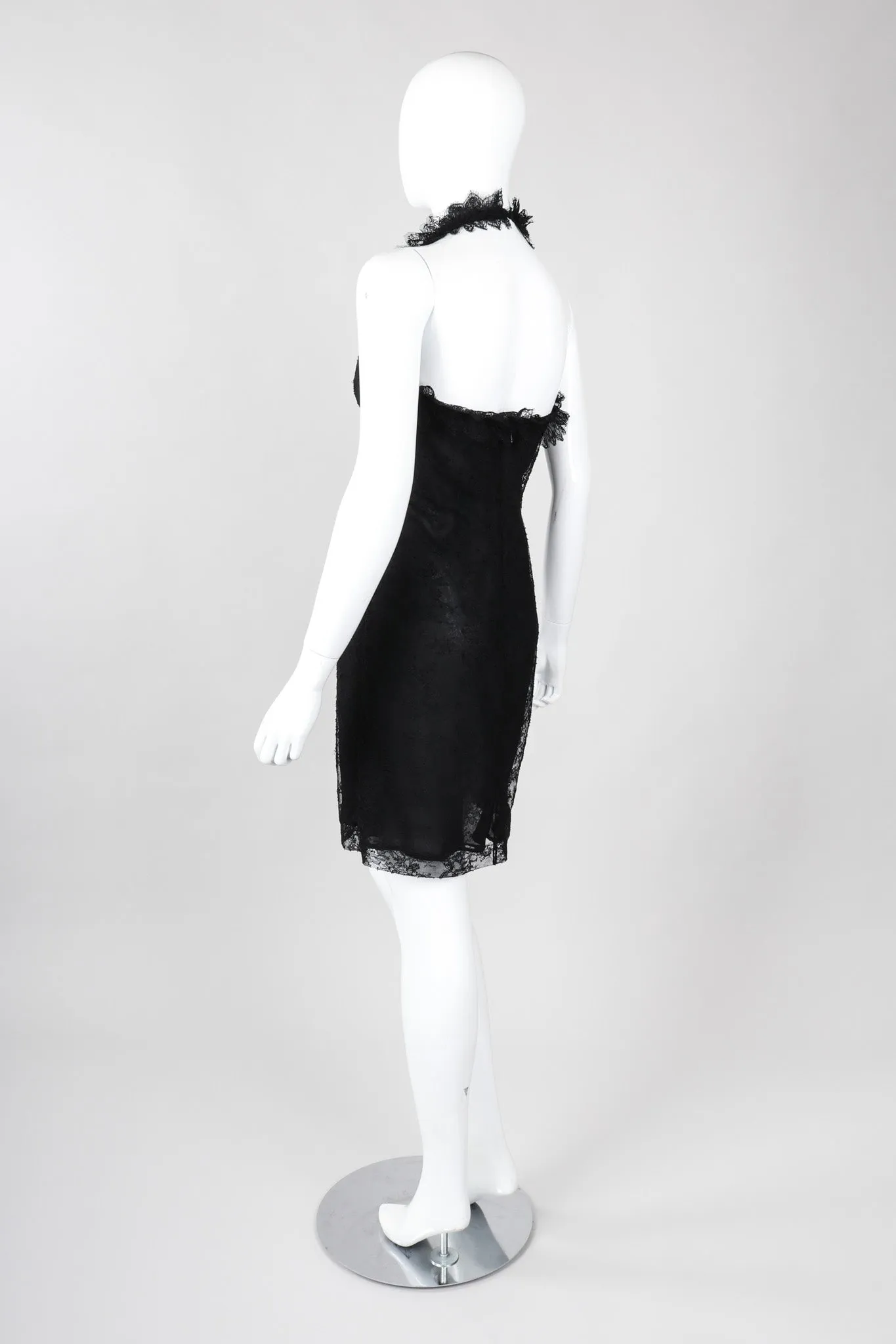 Lace Halter Slip Dress